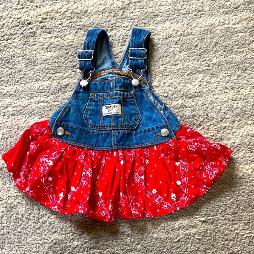 OshKosh B’Gosh overalls dress 6 months